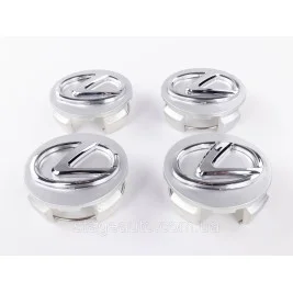 Колпачки заглушки в литые диски LEXUS Лексус, 62 мм Серебристые 42603-33080
