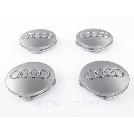 Колпачки заглушки в литые диски Audi Ауди 60 мм 57мм Серые 4B0601170 комплект