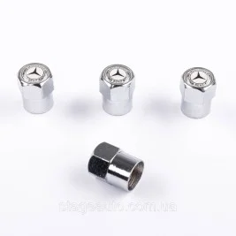 Protective caps for Mercedes-Benz valve nipples 4 pcs. Chrome