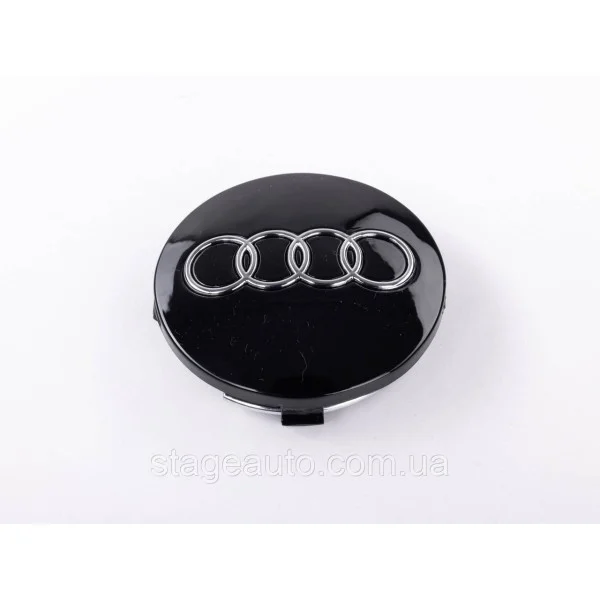 Ковпачок заглушка в литі диски Audi Ауді 60 мм 57мм Чорний глянець 4B0601170