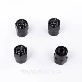 Protective caps for Mercedes-Benz valve nipples Mercedes 4 pcs Black
