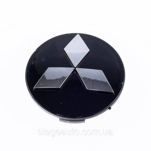 Caps plugs for alloy wheels MITSUBISHI Mitsubishi 60 mm Black, chrome
