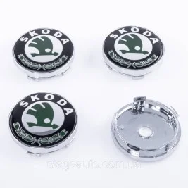 Caps plugs for alloy wheels Skoda Skoda 60 mm Chrome