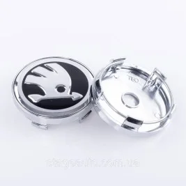 Caps plugs for alloy wheels Skoda Skoda 60 mm Chrome