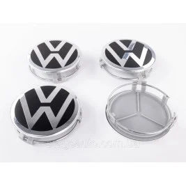 Ковпачки заглушки в литі диски Мерседес з логотипом VW Фольцваген 75 мм комплект