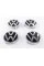 Caps plugs for alloy wheels Mercedes with VW logo Volkswagen 75 mm set