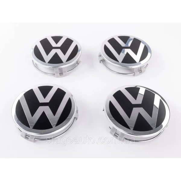 Caps plugs for alloy wheels Mercedes with VW logo Volkswagen 75 mm set