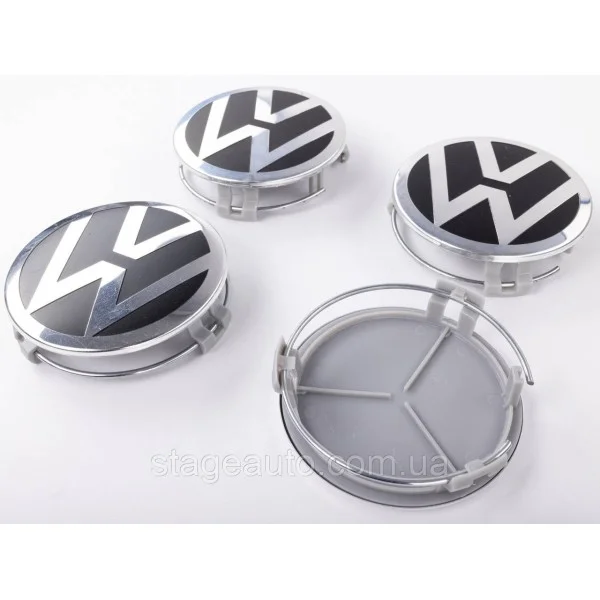 Caps plugs for alloy wheels Mercedes with VW logo Volkswagen 75 mm set
