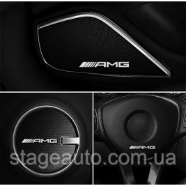 3D-sticker aluminum AMG AMG on the steering wheel, audio speakers