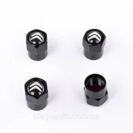 Protective caps for valve stems Citroen Citroen 4 pcs Black