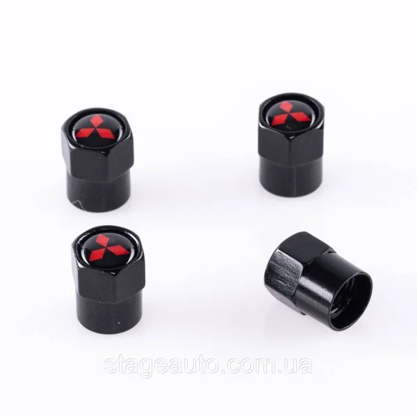 Protective caps for valve nipples Mitsubishi Mitsubishi 4 pcs Black