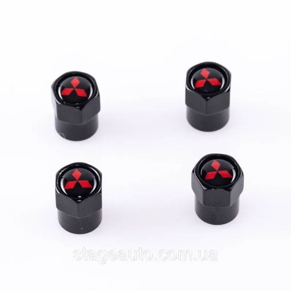 Protective caps for valve nipples Mitsubishi Mitsubishi 4 pcs Black