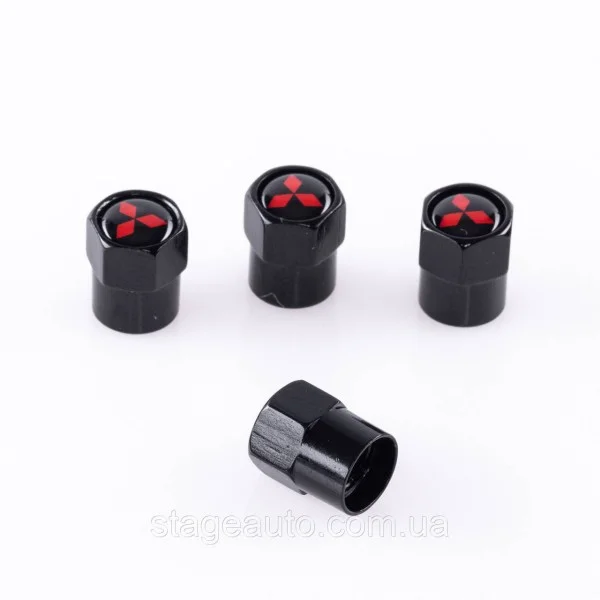 Protective caps for valve nipples Mitsubishi Mitsubishi 4 pcs Black