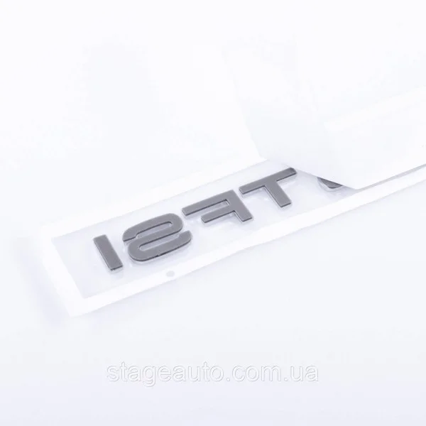 Эмблема задняя наклейка на крышку багажника 40 TFSI Audi Ауди Хром 182x22 mm