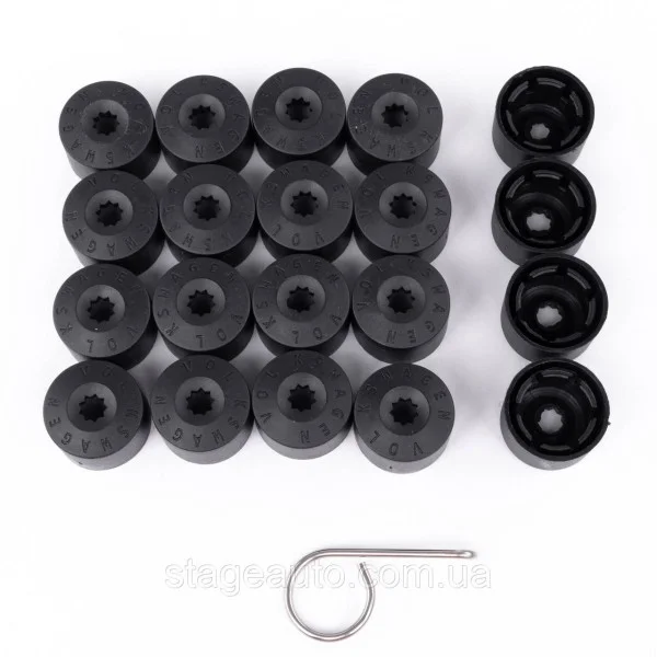 Bolt caps 17mm, VAG. Set 16+4pcs, nut caps