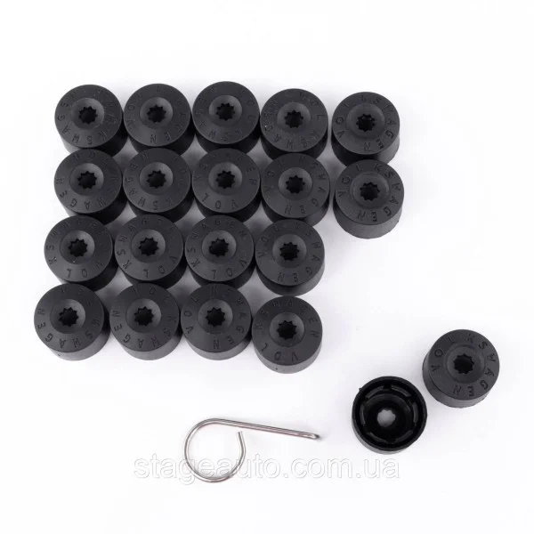 Bolt caps 17mm, VAG. Set 16+4pcs, nut caps