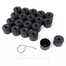 VW Volkswagen Bolt Caps 17mm, VAG. Set of 20 pcs 1K06011739B9, Nut Caps