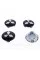 Caps plugs for alloy wheels MITSUBISHI Mitsubishi 60 mm Black, chrome