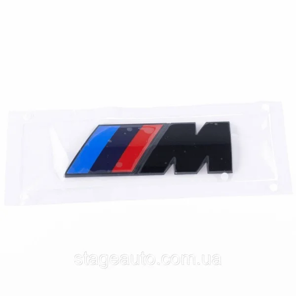 Metal emblem (logo) M Power BMW (BMW) nameplate on the trunk Black 7.3 x 2.7 cm
