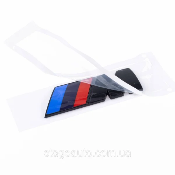 Metal emblem (logo) M Power BMW (BMW) nameplate on the trunk Black 7.3 x 2.7 cm