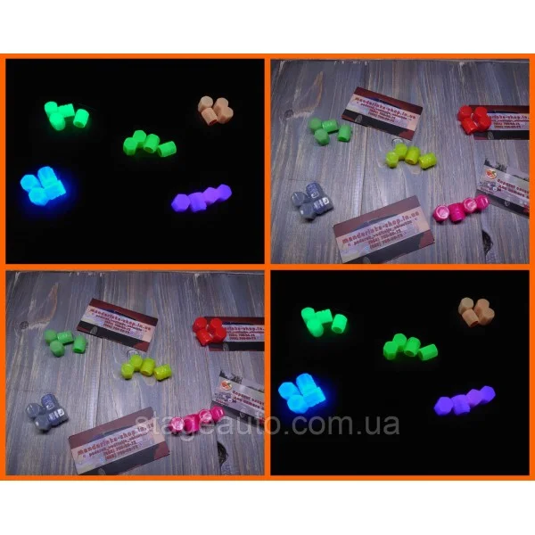 Nipple caps, luminescent, glow blue in the dark.