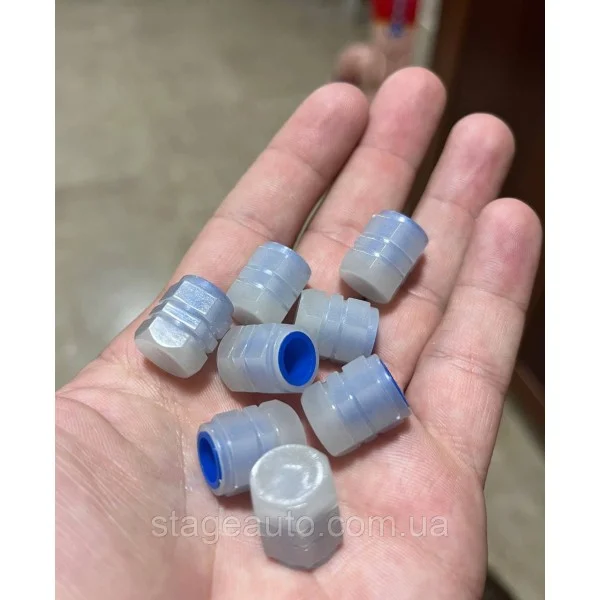 Nipple caps, luminescent, glow blue in the dark.