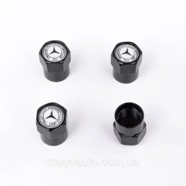 Protective caps for Mercedes-Benz valve nipples Mercedes 4 pcs Black
