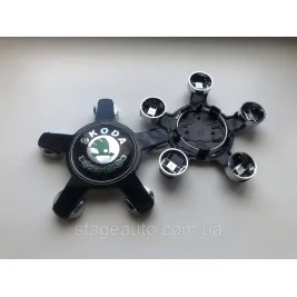 Caps with Skoda logo from Audi, 4F0601165N, 4F0 601 165 N