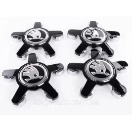 Caps with Skoda logo for Audi disks, 4F0601165N, 4F0 601 165 N