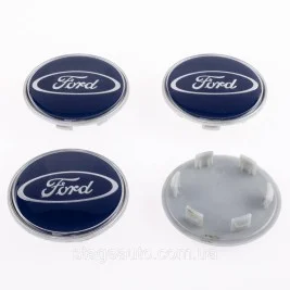 Колпачки заглушки на литые диски FORD Форд 62 мм Синие 7M59-1A065-LA, 1S711000AA