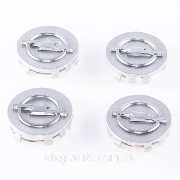 Caps plugs for alloy wheels OPEL Opel, 58 mm Silver 90374336