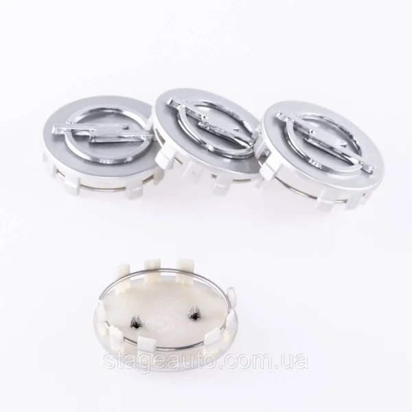 Caps plugs for alloy wheels OPEL Opel, 58 mm Silver 90374336