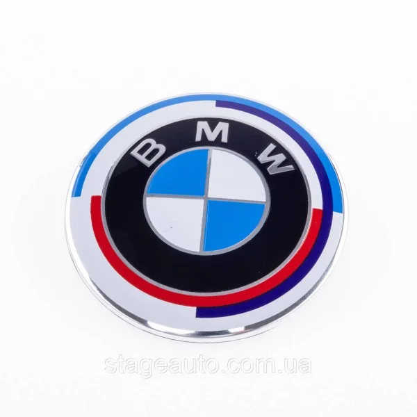 Емблема BMW БМВ 74мм Ювілейна 50 років Motorsport Триколор