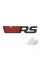 VRS emblem for Skoda radiator grille black + red