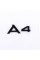 A4 Audi Black Emblem Sticker for Trunk Lid