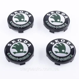 Caps plugs for alloy wheels Skoda Skoda 60 mm Black