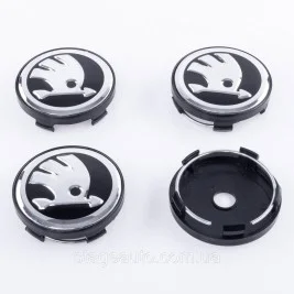 Caps plugs for alloy wheels Skoda Skoda 60 mm Black