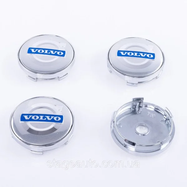 Caps plugs for alloy wheels Volvo Volvo 60 mm Gray Chrome