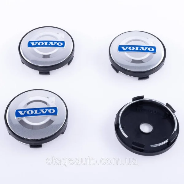 Caps plugs for alloy wheels Volvo Volvo 60 mm Gray + Black