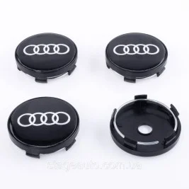 Caps plugs for alloy wheels Audi 60 mm black