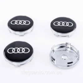 Caps plugs for alloy wheels Audi 60 mm black