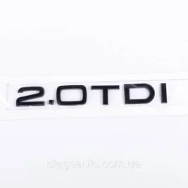 Шильдик на багажник Audi, напис на багажник Audi, Audi 2.0TDI Чорний глянець