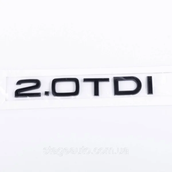 Шильдик на багажник Audi, напис на багажник Audi, Audi 2.0TDI Чорний глянець