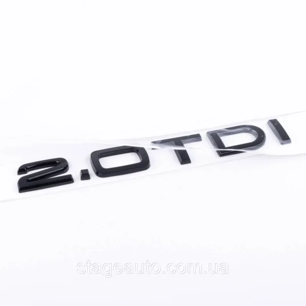 Шильдик на багажник Audi, напис на багажник Audi, Audi 2.0TDI Чорний глянець