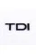 Emblem, nameplate, sticker inscription TDI in black, on the trunk lid Audi Audi