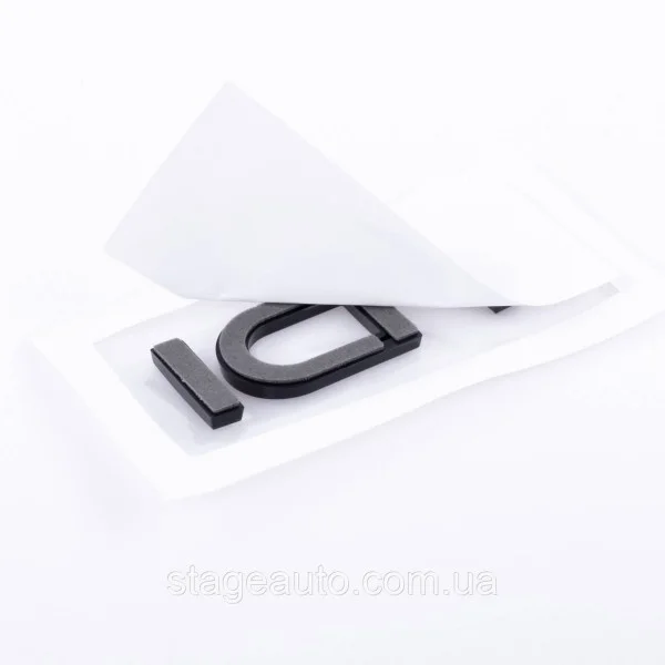 Emblem, nameplate, sticker inscription TDI in black, on the trunk lid Audi Audi