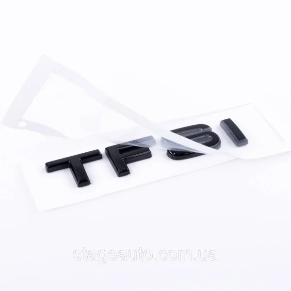Эмблема, шильдик, наклейка надпись TFSI черный, на багажник Audi Ауди ТФСИ