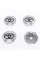 Caps plugs for alloy wheels Toyota Toyota 60 mm Gray Chrome