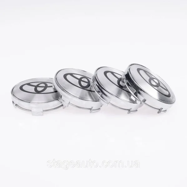 Caps plugs for alloy wheels Toyota Toyota 60 mm Gray Chrome