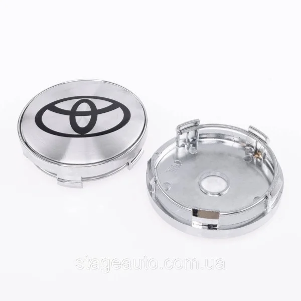 Caps plugs for alloy wheels Toyota Toyota 60 mm Gray Chrome